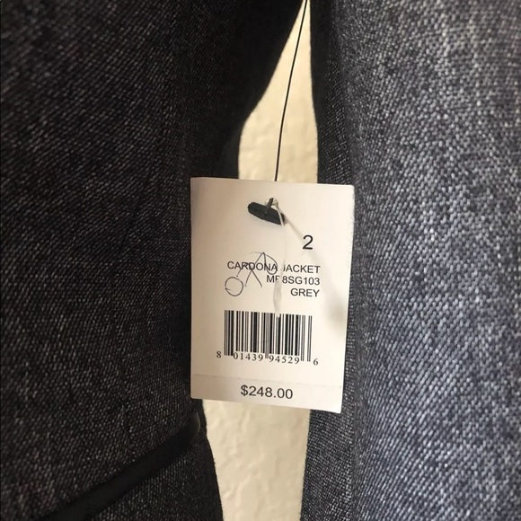 Tahari charcoal gray Cardona blazer with peplum - Picture 5 of 8